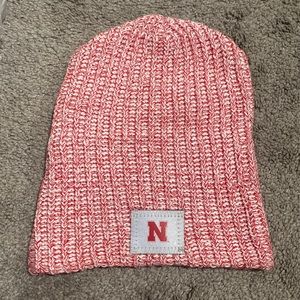 NEBRASKA CORNHUSKERS RED SPECKLED BEANIE